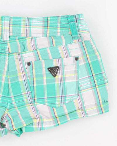 Guess Checked Low Waisted Shorts - W30