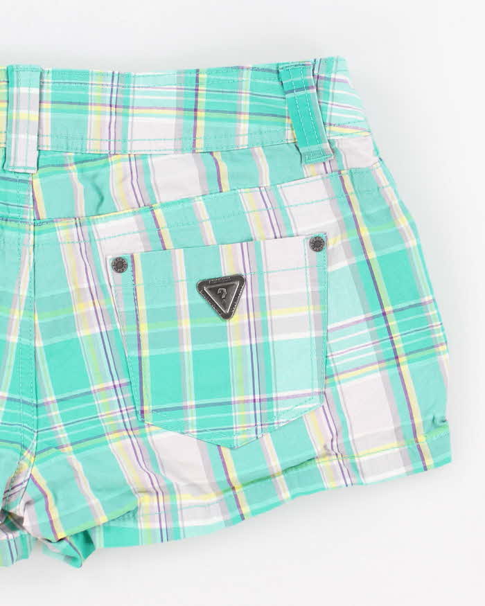 Guess Checked Low Waisted Shorts - W30
