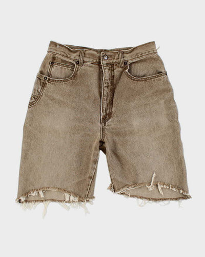 Y2k 00s Brown Faded Denim Shorts - W28