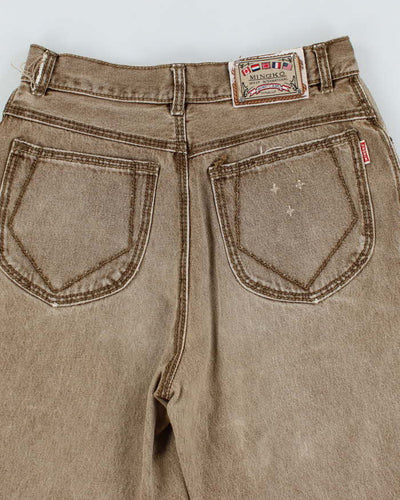 Y2k 00s Brown Faded Denim Shorts - W28
