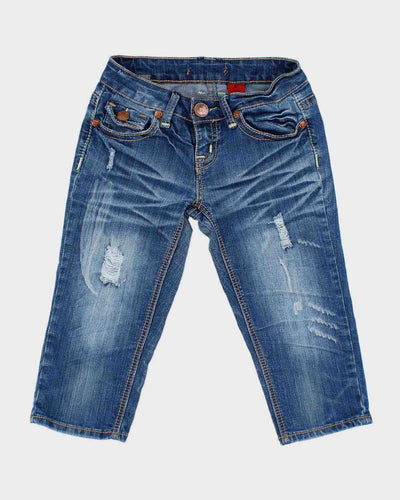 Vintage Y2K Zanadi 3/4 Length Denim Shorts - W22 L15
