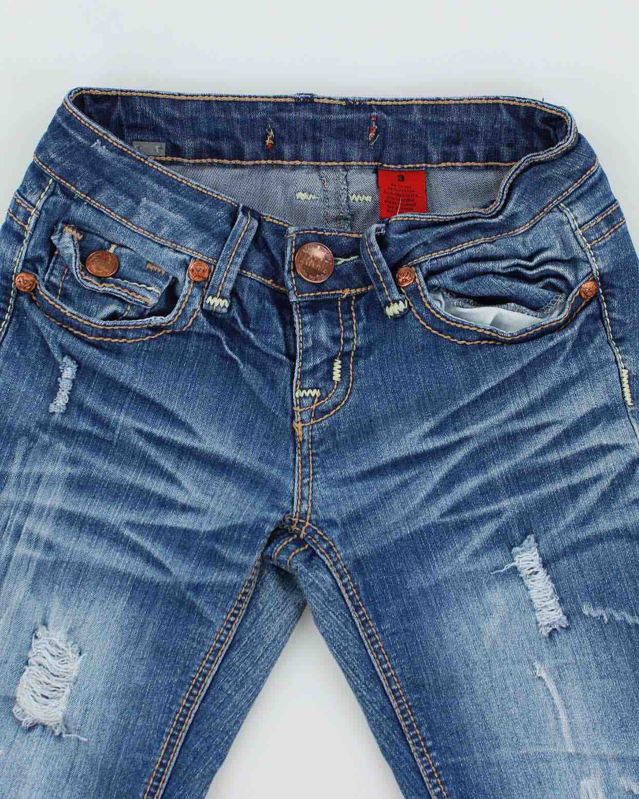 Vintage Y2K Zanadi 3/4 Length Denim Shorts - W22 L15