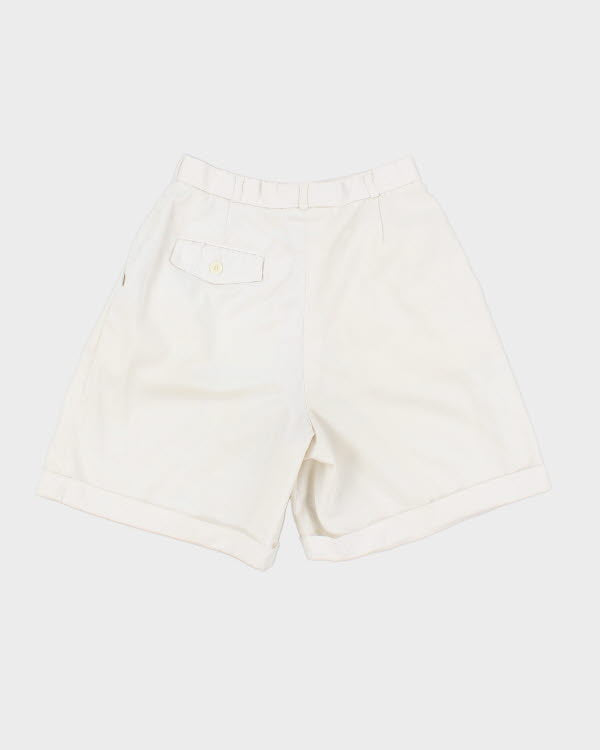 Vintage 90s Tabi International Cream Pleated High Waisted Shorts - W25