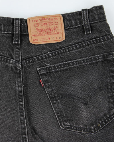 Vintage Levi's 535 Black Denim Shorts - W33