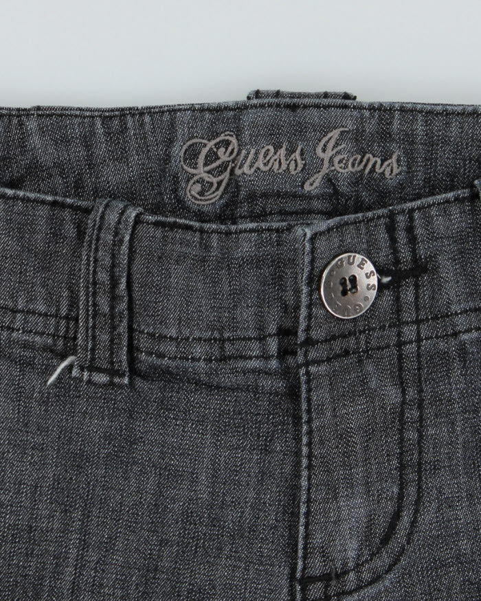 Guess Grey Denim Mini Shorts - W24
