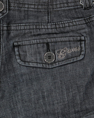 Guess Grey Denim Mini Shorts - W24
