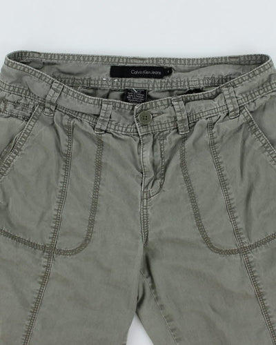 Y2k 00s Calvin Klein Khaki Capris - W30