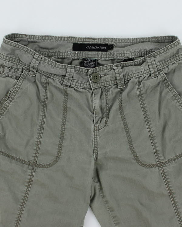 Y2k 00s Calvin Klein Khaki Capris W30