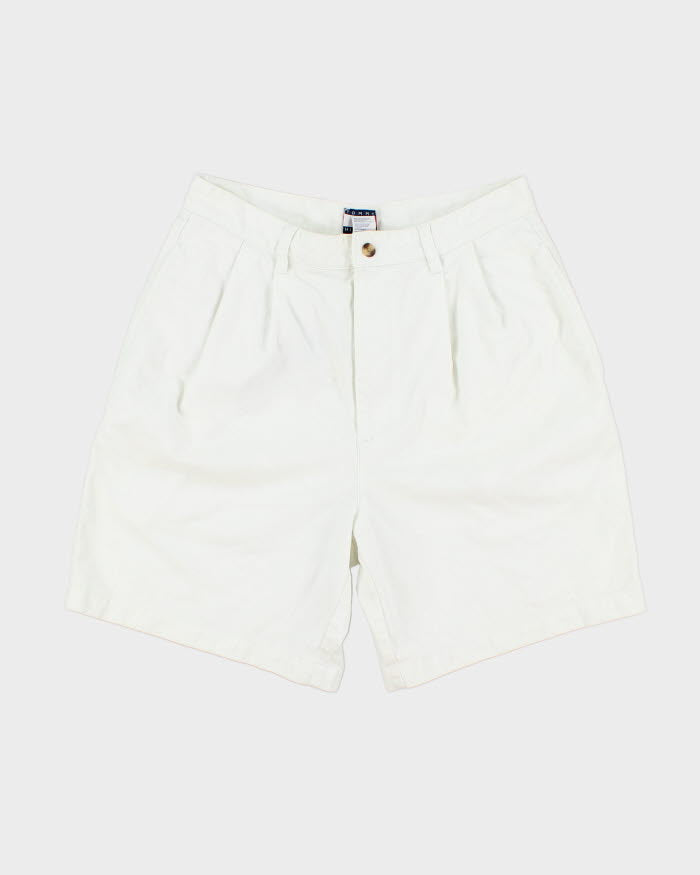 Tommy Hilfiger White Pleated Shorts - W32