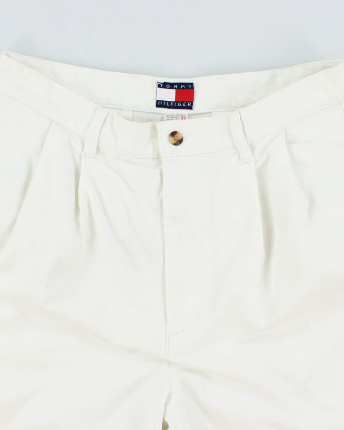Tommy Hilfiger White Pleated Shorts - W32