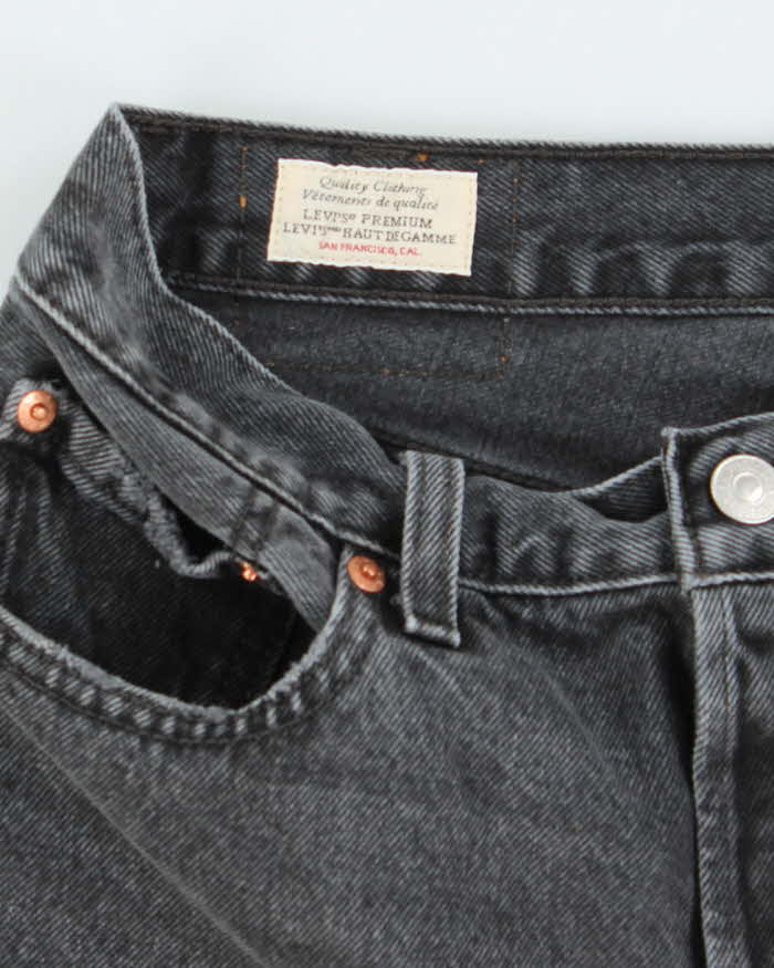 Vintage Levi 501 Black Denim Shorts - W28