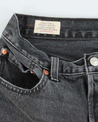 Vintage Levi 501 Black Denim Shorts - W28