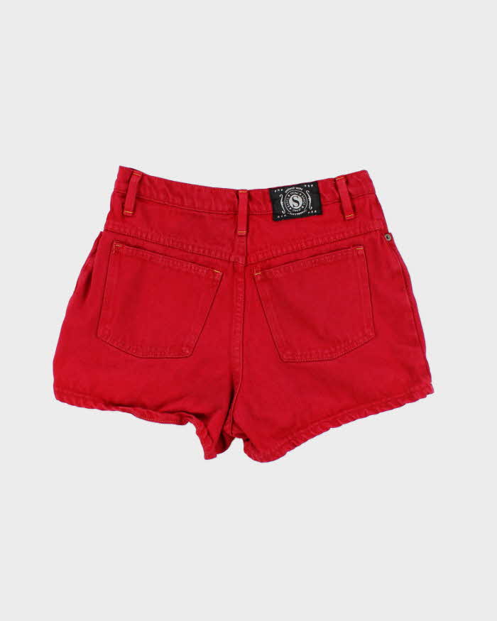 Vintage Stone Jeans Red Denim Shorts - W28