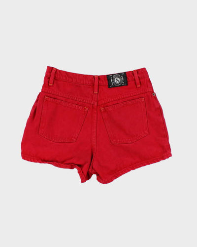 Vintage Stone Jeans Red Denim Shorts - W28
