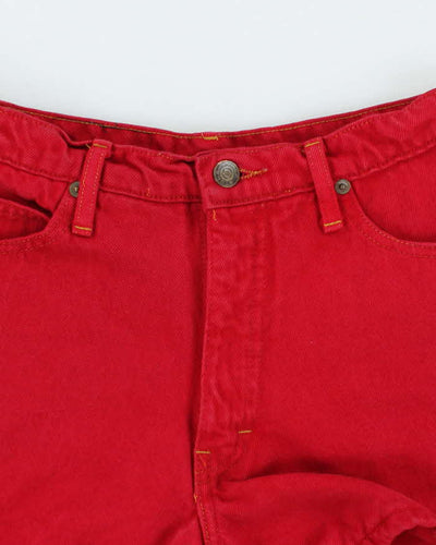 Vintage Stone Jeans Red Denim Shorts - W28