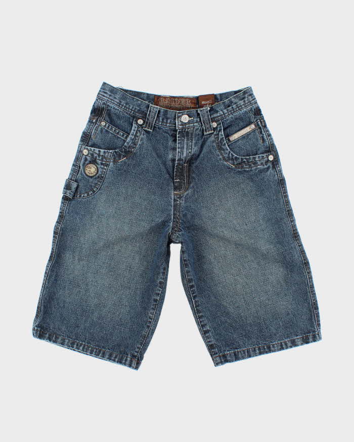 Vintage Y2k 00s Raider Long Denim Shorts - W28