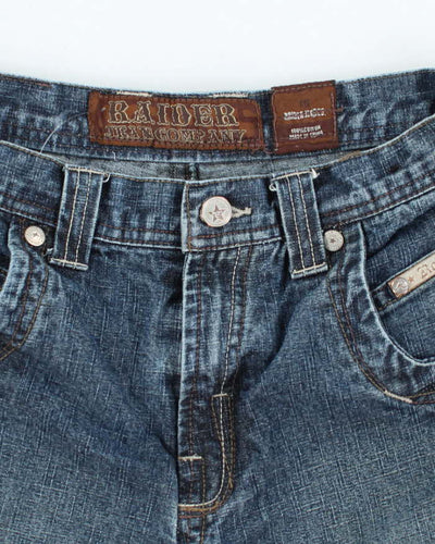 Vintage Y2k 00s Raider Long Denim Shorts - W28