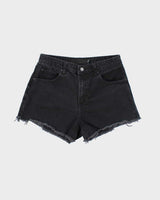 Alexander Wang Black Denim Cut-off Jean Shorts - S