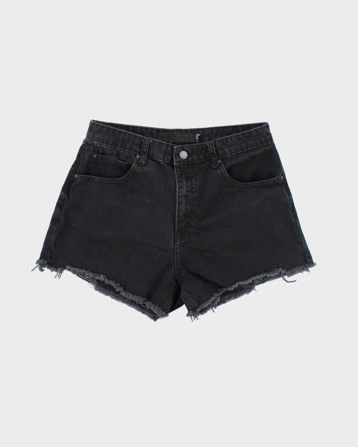 Alexander Wang Black Denim Cut-off Jean Shorts - S