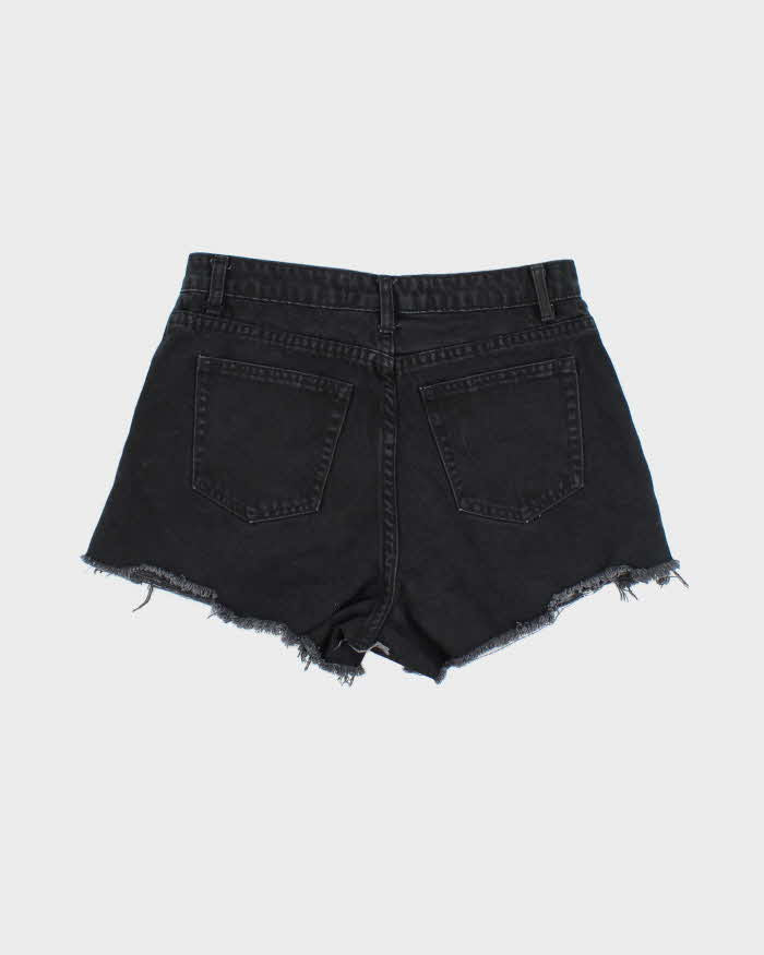 Alexander Wang Black Denim Cut-off Jean Shorts - S