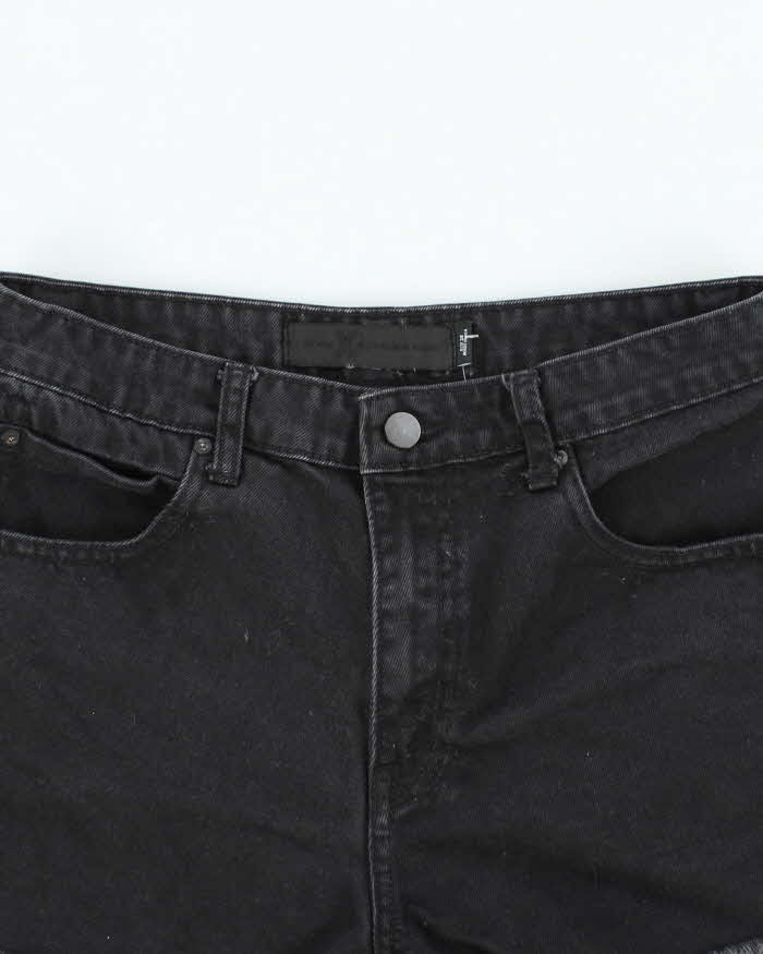 Alexander Wang Black Denim Cut-off Jean Shorts - S