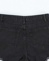 Alexander Wang Black Denim Cut-off Jean Shorts - S