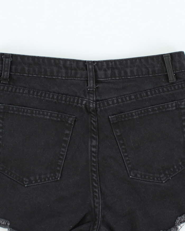 Alexander Wang Black Denim Cut-off Jean Shorts - S