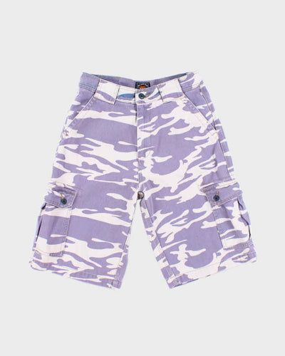 Vintage 90s Route 66 Purple Camo Jean Shorts - S