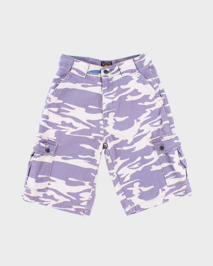 Vintage 90s Route 66 Purple Camo Jean Shorts - S