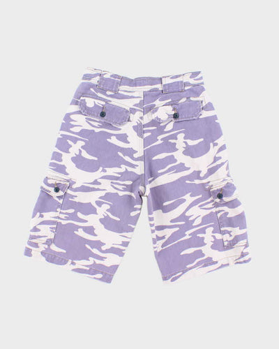 Vintage 90s Route 66 Purple Camo Jean Shorts - S