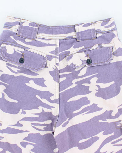 Vintage 90s Route 66 Purple Camo Jean Shorts - S