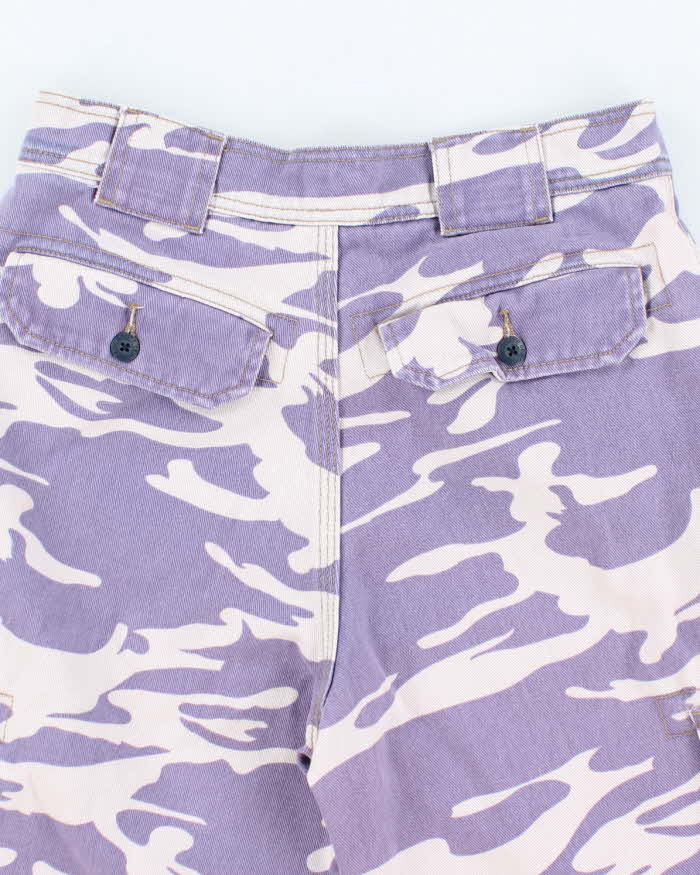 Vintage 90s Route 66 Purple Camo Jean Shorts - S