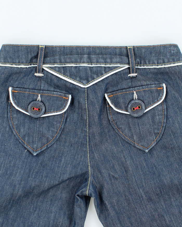 Guess Jeans Denim and White Piping Jean Shorts - S