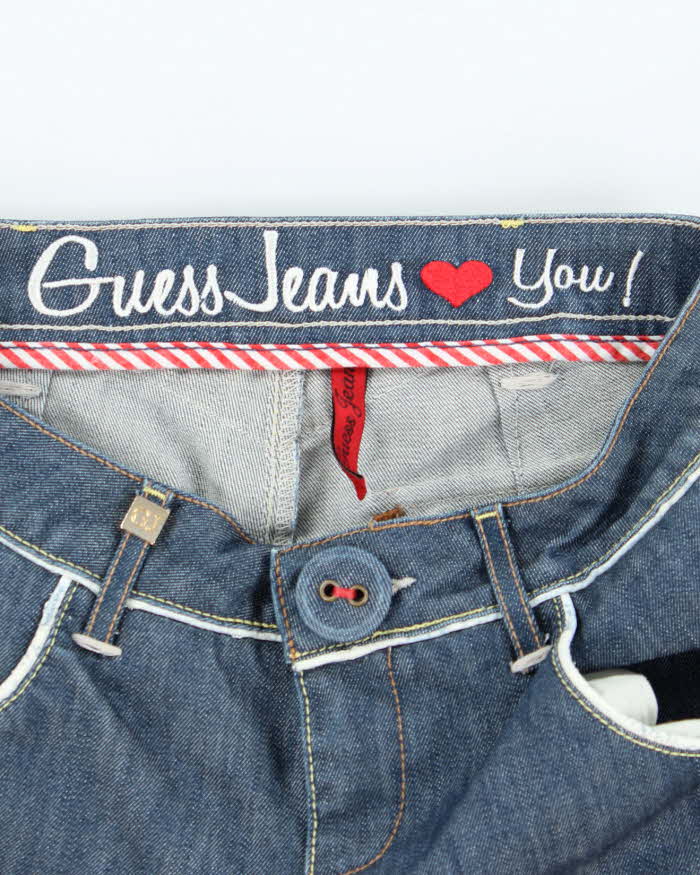 Guess Jeans Denim and White Piping Jean Shorts - S