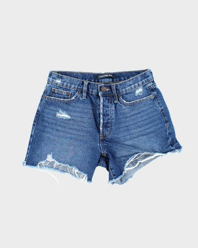 Vintage Calvin Klein Dark Wash Cut Off Denim Shorts - W28 L4