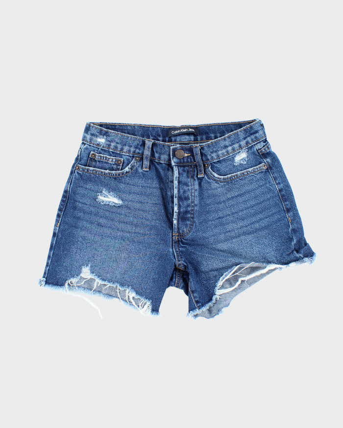 Vintage Calvin Klein Dark Wash Cut Off Denim Shorts - W28 L4