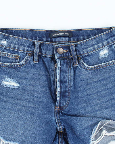 Vintage Calvin Klein Dark Wash Cut Off Denim Shorts - W28 L4