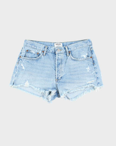 Vintage Agolde Medium Wash Cut Off Denim Shorts - W34 L3