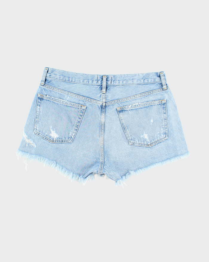 Vintage Agolde Medium Wash Cut Off Denim Shorts - W34 L3