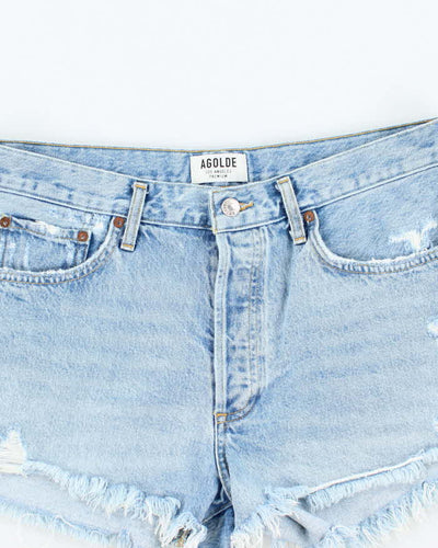 Vintage Agolde Medium Wash Cut Off Denim Shorts - W34 L3