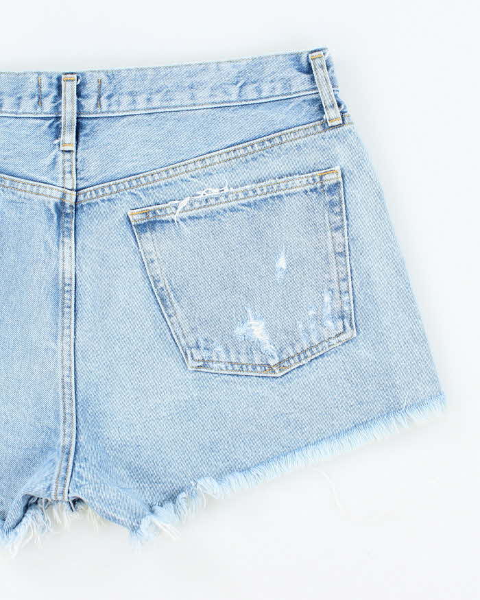 Vintage Agolde Medium Wash Cut Off Denim Shorts - W34 L3