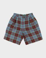 Vintage 80's Lyle &amp; Scott Wool Tartan Print Shorts - W28 L9