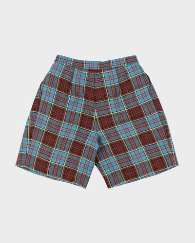 Vintage 80's Lyle & Scott Wool Tartan Print Shorts - W28 L9
