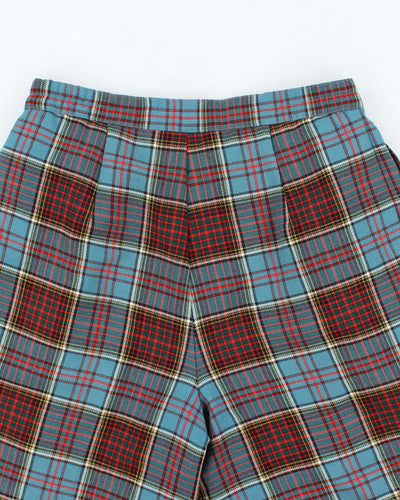 Vintage 80's Lyle & Scott Wool Tartan Print Shorts - W28 L9