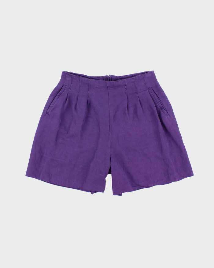 Vintage Early 90s Beechers Brook Purple high Waisted Shorts - M