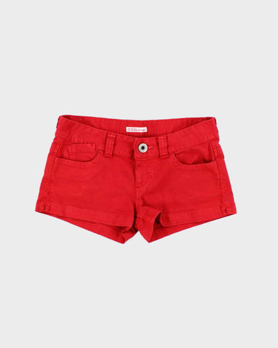 Y2k 00s Guess Red Mini Shorts - W32