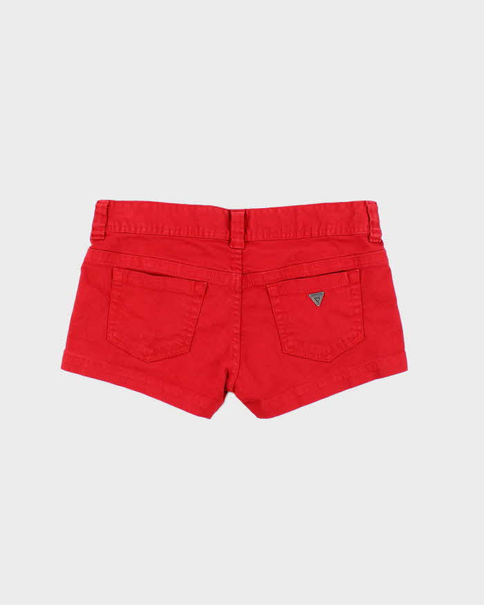 Y2k 00s Guess Red Mini Shorts - W32