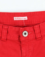 Y2k 00s Guess Red Mini Shorts - W32