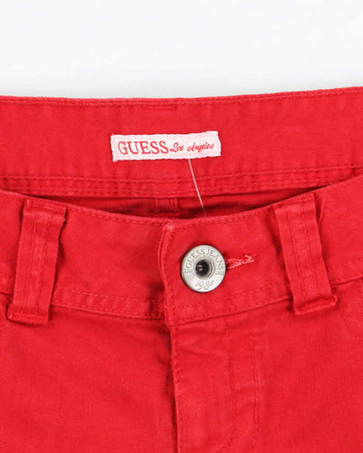Y2k 00s Guess Red Mini Shorts - W32