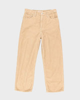 Women's Levi's Beige Straight Ankle Cords Trousers - M